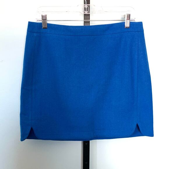 J. Crew Factory Shirttail Mini Skirt in Cobalt Size 8 - Picture 2 of 6